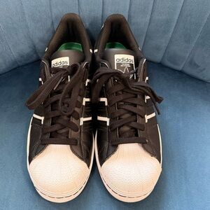 Adidas Superstar GX5257 Black White Blue Bird Men’s 8.5